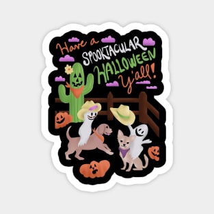 Spooktacular Cowboy Halloween Magnet