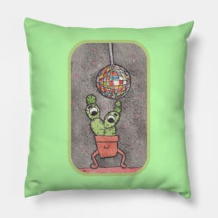 Disco Dancing Cactus Pillow