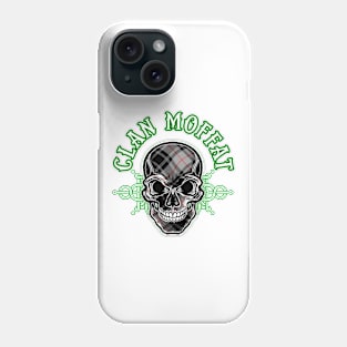 Scottish Clan Moffat Tartan Celtic Skull Phone Case