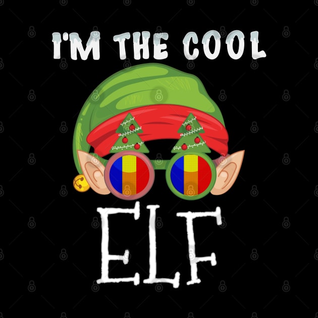 Christmas  I'm The Cool Romanian Elf - Gift for Romanian From Romania by Country Flags