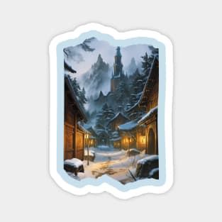 Village of Barovia in Wintertime Magnet