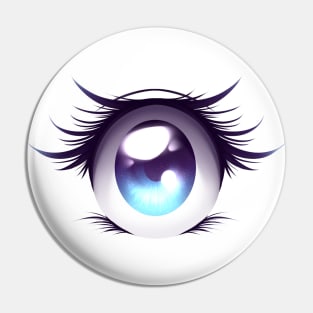 Purple anime eye Pin