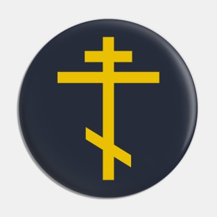 Orthodox cross (gold) Pin