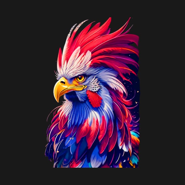 A rooster in the shape of an American eagle by vabontchi