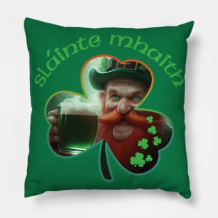 FUNNY SLAINTE MHAITH ST. PATRICK'S DAY SALUTE Pillow