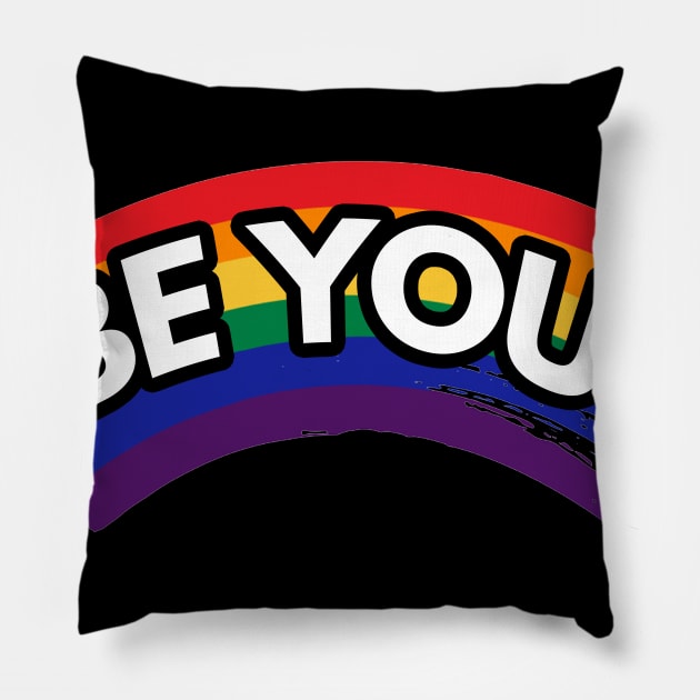 Gay Pride Rainbow LGBT Gift Top Pillow by Simpsonfft