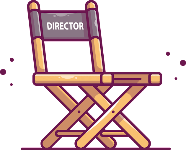 Chair Director Movie Cartoon Kids T-Shirt by Catalyst Labs