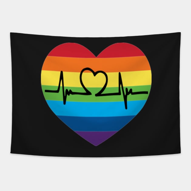 Queer Heartbeat Tapestry by DNASCC