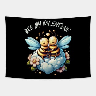 couple of bees embracing on a cloud Tapestry