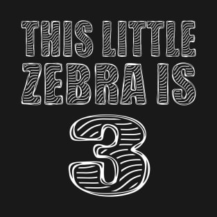 This Little Zebra Is 3 Years Old 3rd Birthday Zoo Party product T-Shirt