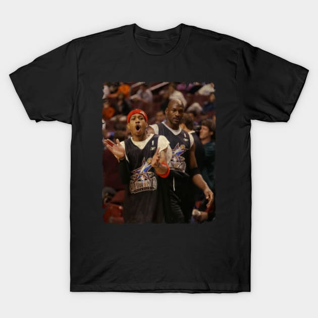 Vintage Wash Iverson T-shirt, Basketball Player Heavy Cotton Shirt