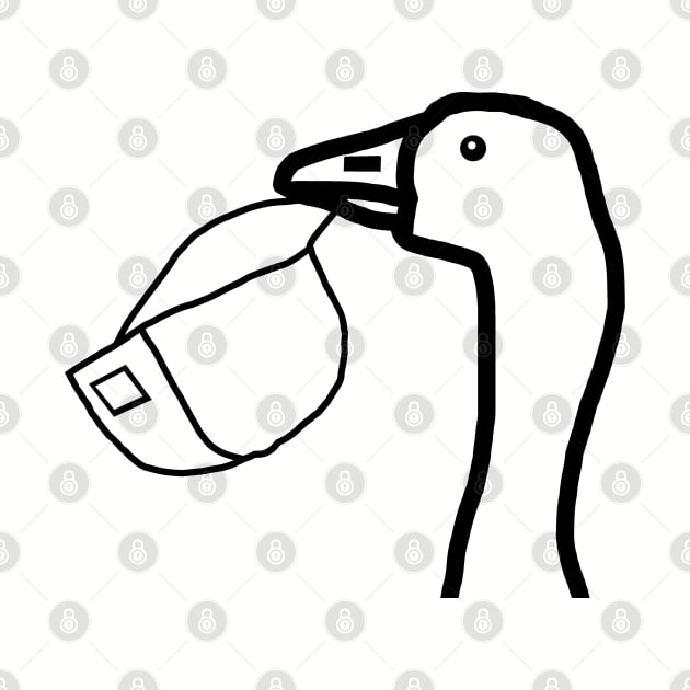 Portrait Gaming Goose Stealing Hat Outline by ellenhenryart