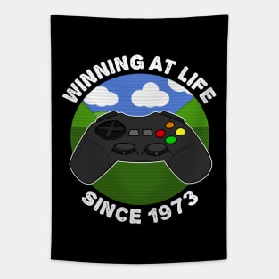 50th Birthday Gamer Winning At Life Since 1973 Tapestry