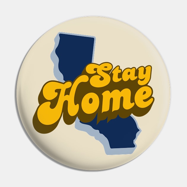 Stay Home Pin by Mike Hampton Art