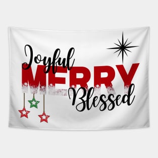 Joyful, Merry, Blessed, Christmas Tapestry