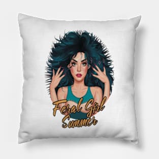 Feral Girl Summer Pillow