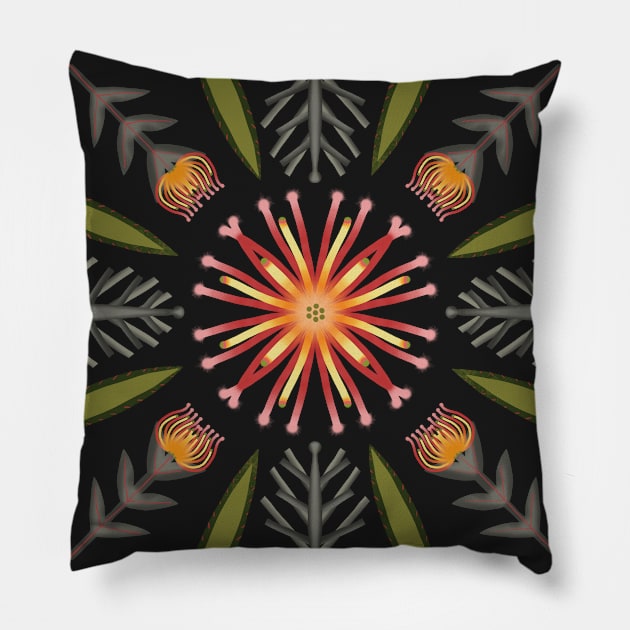 floral symmetry Pillow by Pacesyte