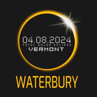 WATERBURY Vermont Total Solar Eclipse April 8 2024 Vermont T-Shirt