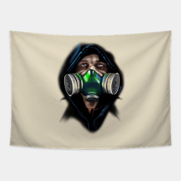 Gasmaske Tapestry by sibosssr