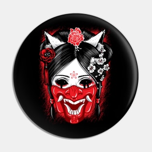 Hanya Mask Geisha Pin