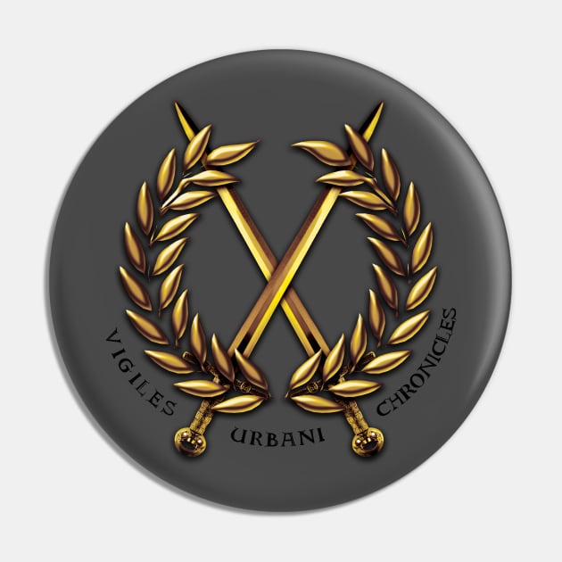 Gold Vigiles Urbani Logo Pin by Viktor