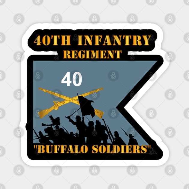 40th Infantry Regiment - Buffalo Soldiers - Charge X 300 Magnet by twix123844