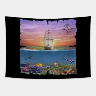 Sunset Sail Tapestry