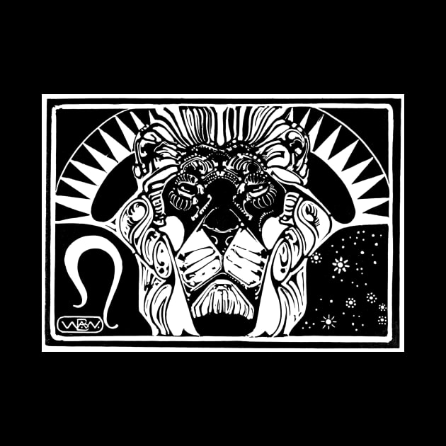 Majestic Lion's Head Design 1918 Bernard Willem Wierink by rocketshipretro