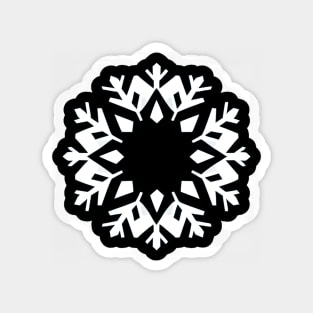 Minimalist Snowflake Design Magnet