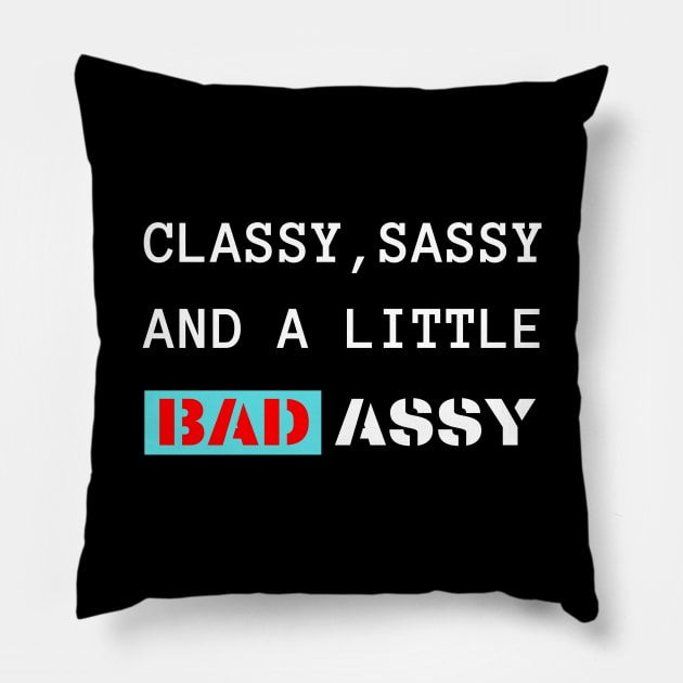 Classy Sassy Pillow by Plush Tee