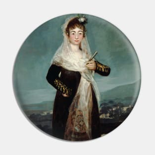 Portrait of the Marquesa de Santiago by Francisco Goya Pin