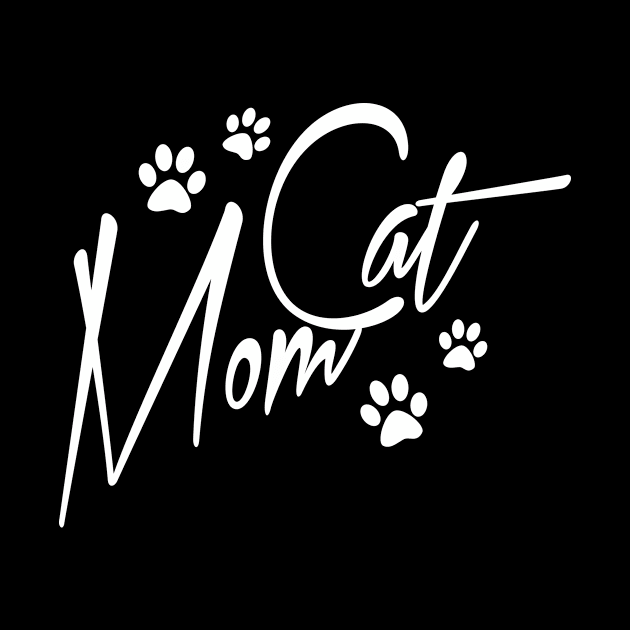 Cat Mom Cute Letter Print Women Funny Graphic Mothers Day by xoclothes