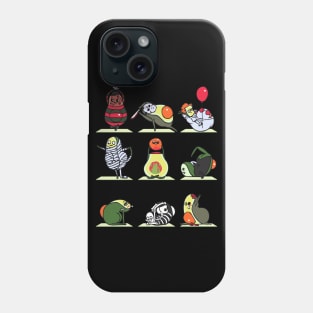 Avocado Yoga Halloween Monsters Phone Case