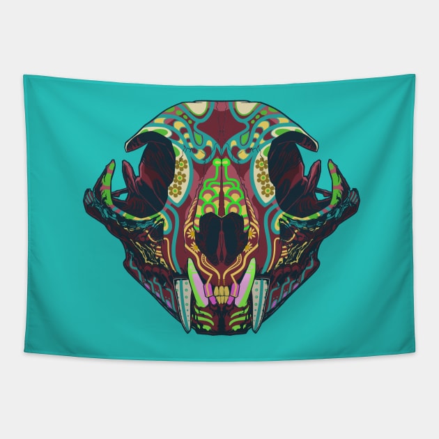 Sugar lynx Tapestry by Dedos The Nomad