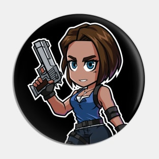 Jill Valentine Chibi RE3 Remake Pin