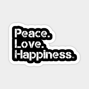 Peace Love Happiness Magnet