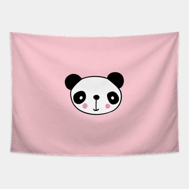 panda head Tapestry by bigmomentsdesign