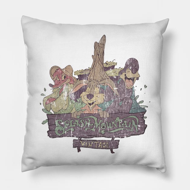 Splash Mountain Vintage Pillow by otongkoil