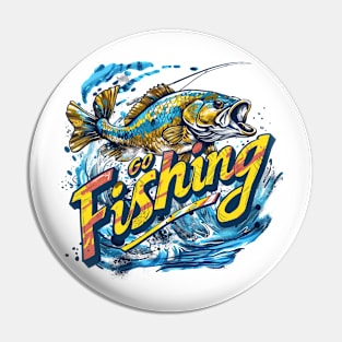 Fishing t-shirt Pin