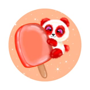 Kawaii Strawberry Panda Popsicle T-Shirt