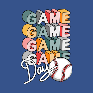 Game Day Baseball Art T-Shirt