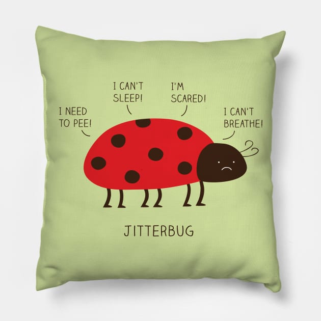 jitterbug Pillow by milkyprint
