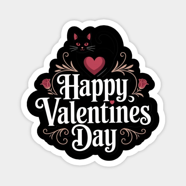 Happy Valentines Day - For Cat Lovers Magnet by Pete the Cat Guy