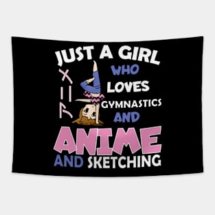 Just a Girl Who Loves gymnastics and anime and sketching Tapestry