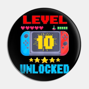 10th Birthday  Level 10  Video  Birthday Pin