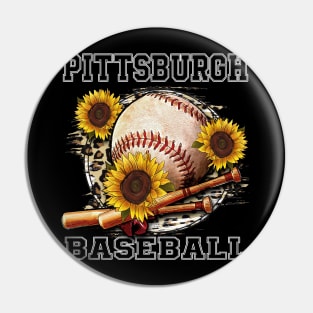 Awesome Baseball Name Pittsburgh Proud Team Flowers Pin