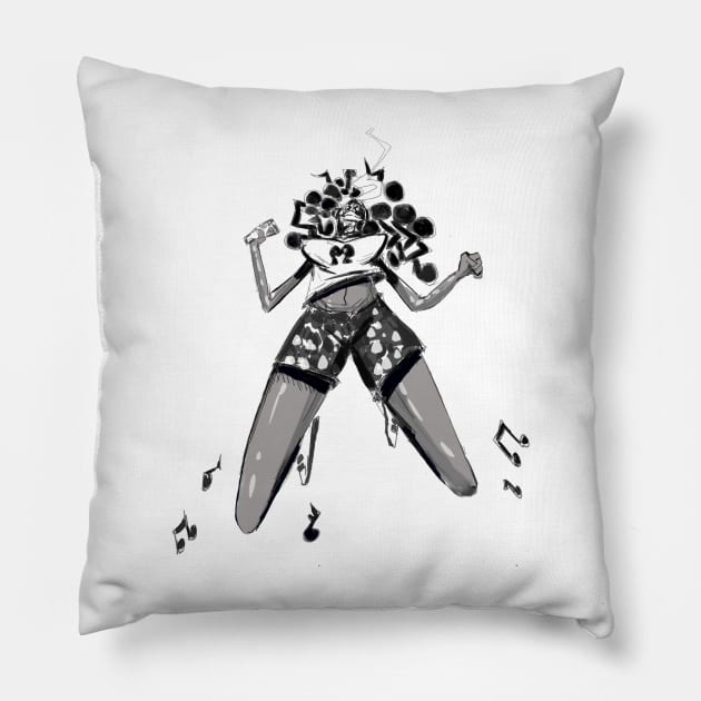 Punk Queen Pillow by Ninjanese_art