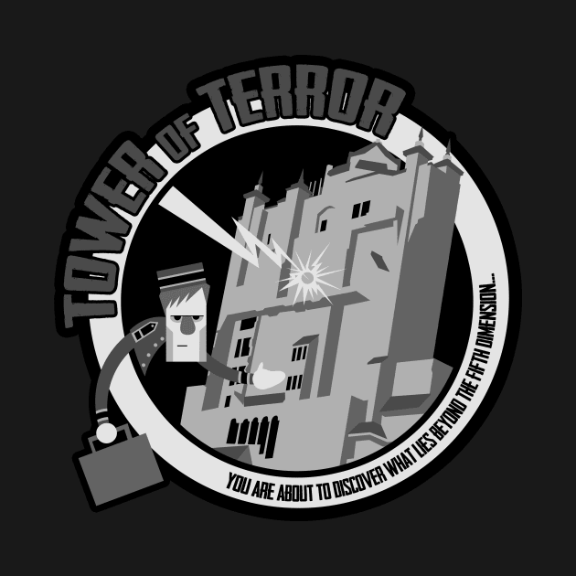 Tower of Terror - black and white by brodiehbrockie
