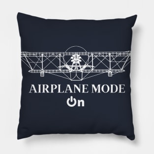 Vintage Biplane Airplane mode on Pillow