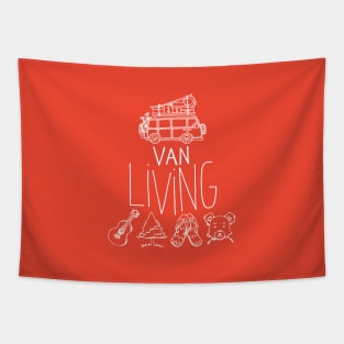 Van Living (white lines) Tapestry